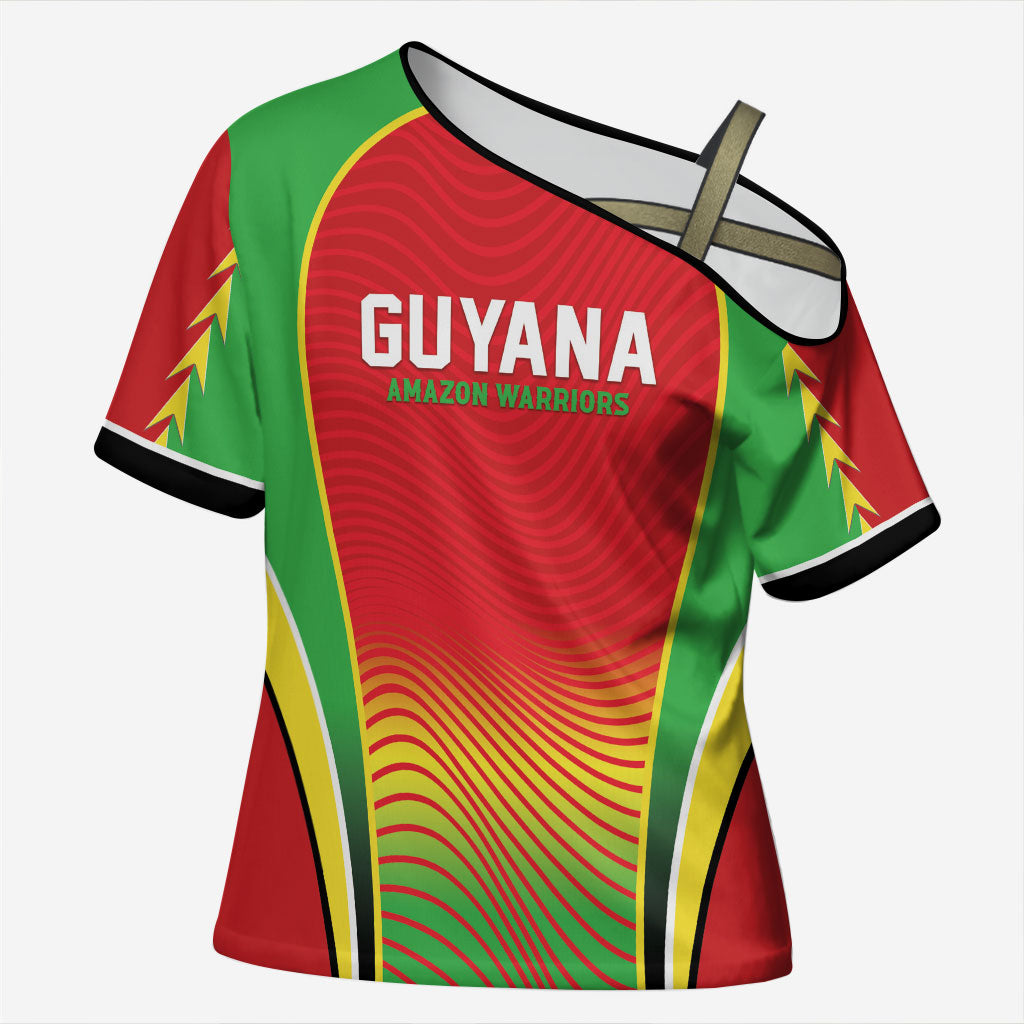 Custom Guyana 2026 Cricket Cross Shoulder Shirt Come On Warriors