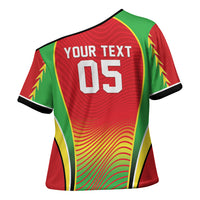 Custom Guyana 2026 Cricket Cross Shoulder Shirt Come On Warriors