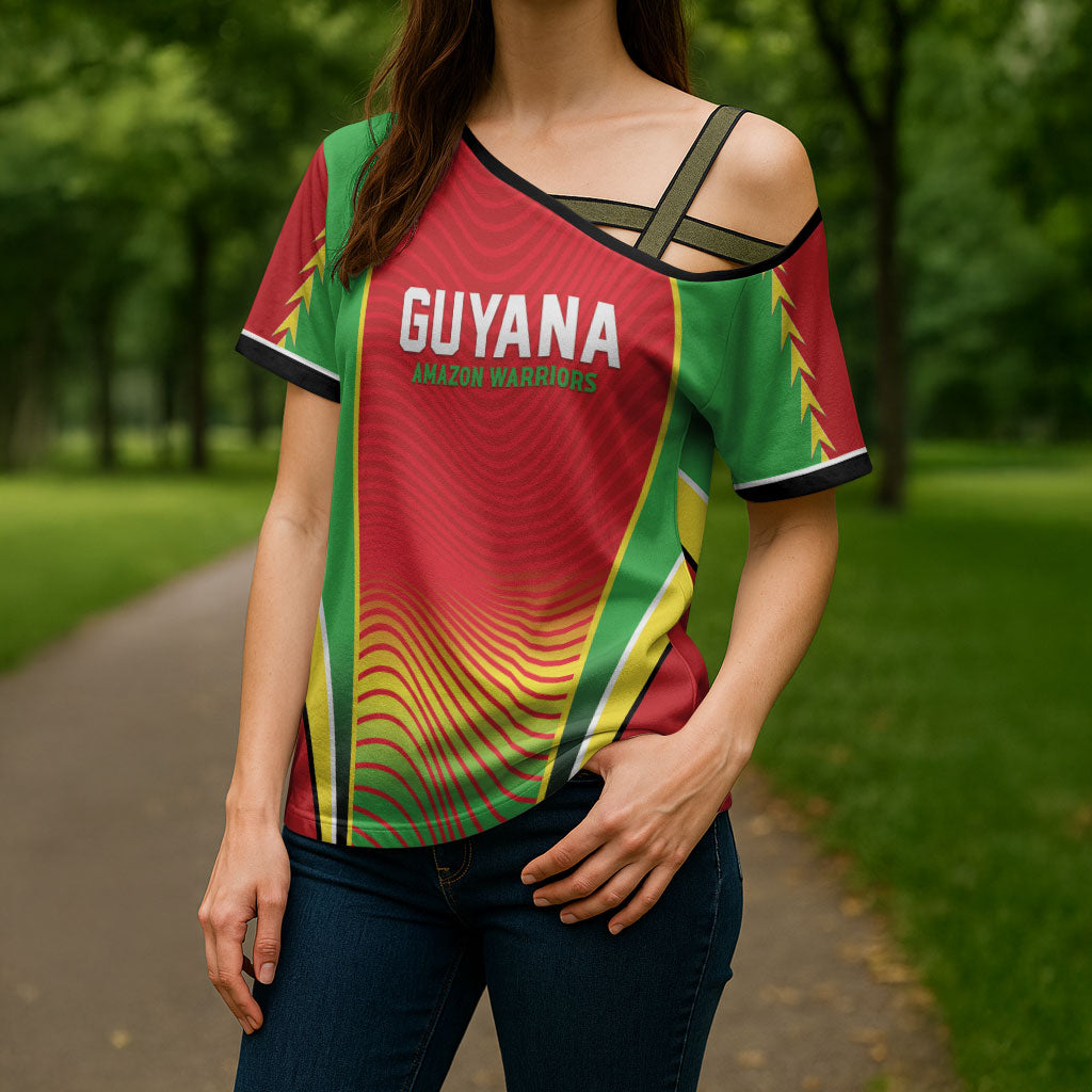 Custom Guyana 2026 Cricket Cross Shoulder Shirt Come On Warriors