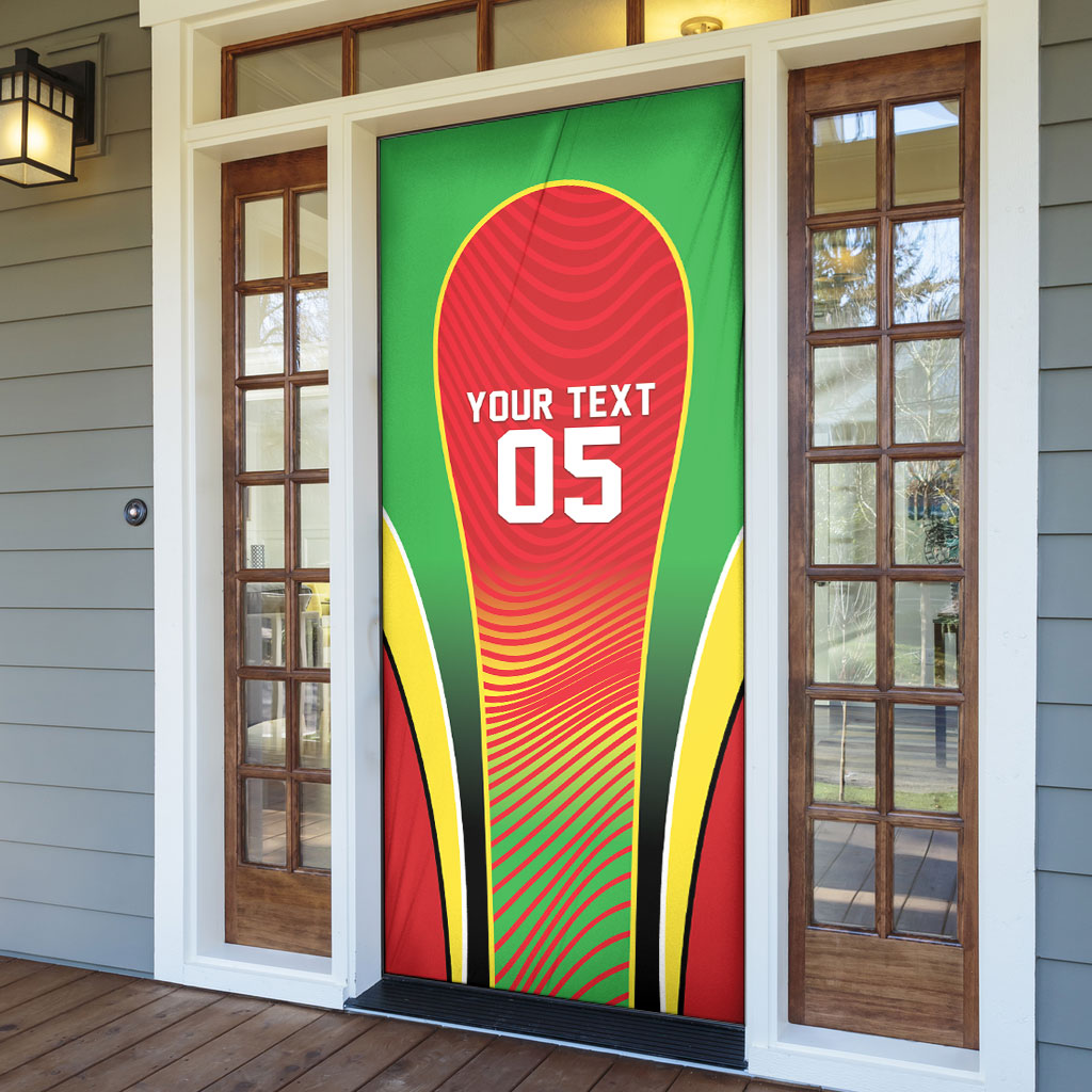 Custom Guyana 2026 Cricket Door Cover Come On Warriors