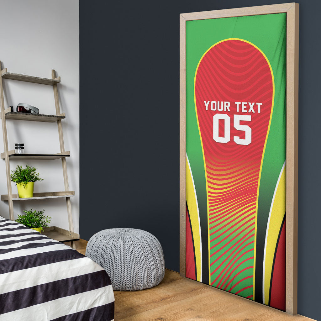 Custom Guyana 2026 Cricket Door Cover Come On Warriors