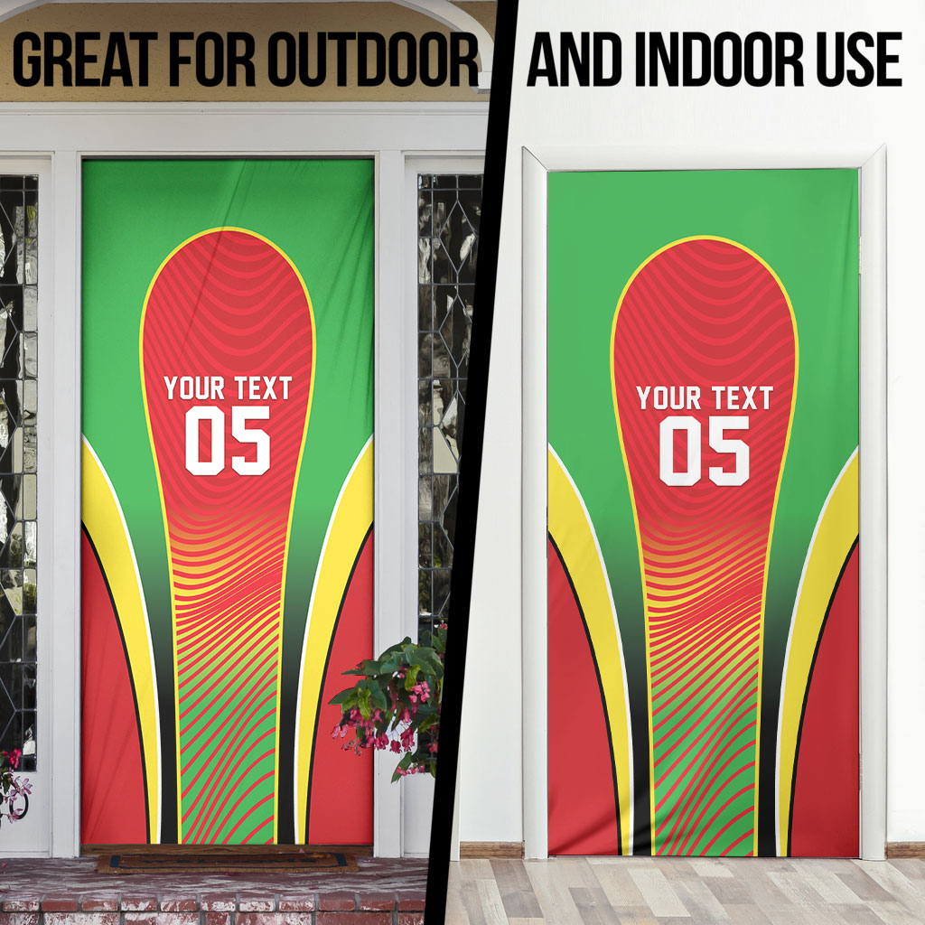 Custom Guyana 2026 Cricket Door Cover Come On Warriors