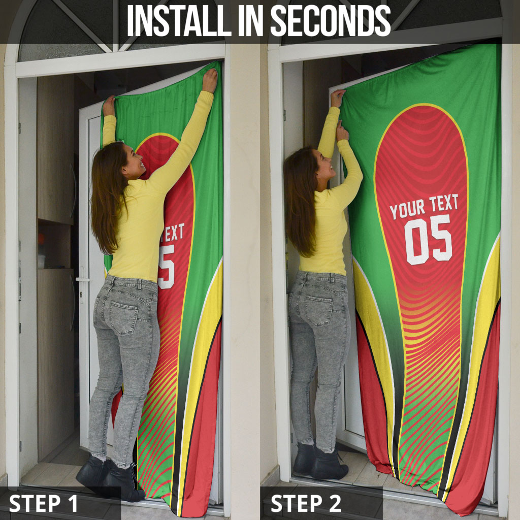 Custom Guyana 2026 Cricket Door Cover Come On Warriors