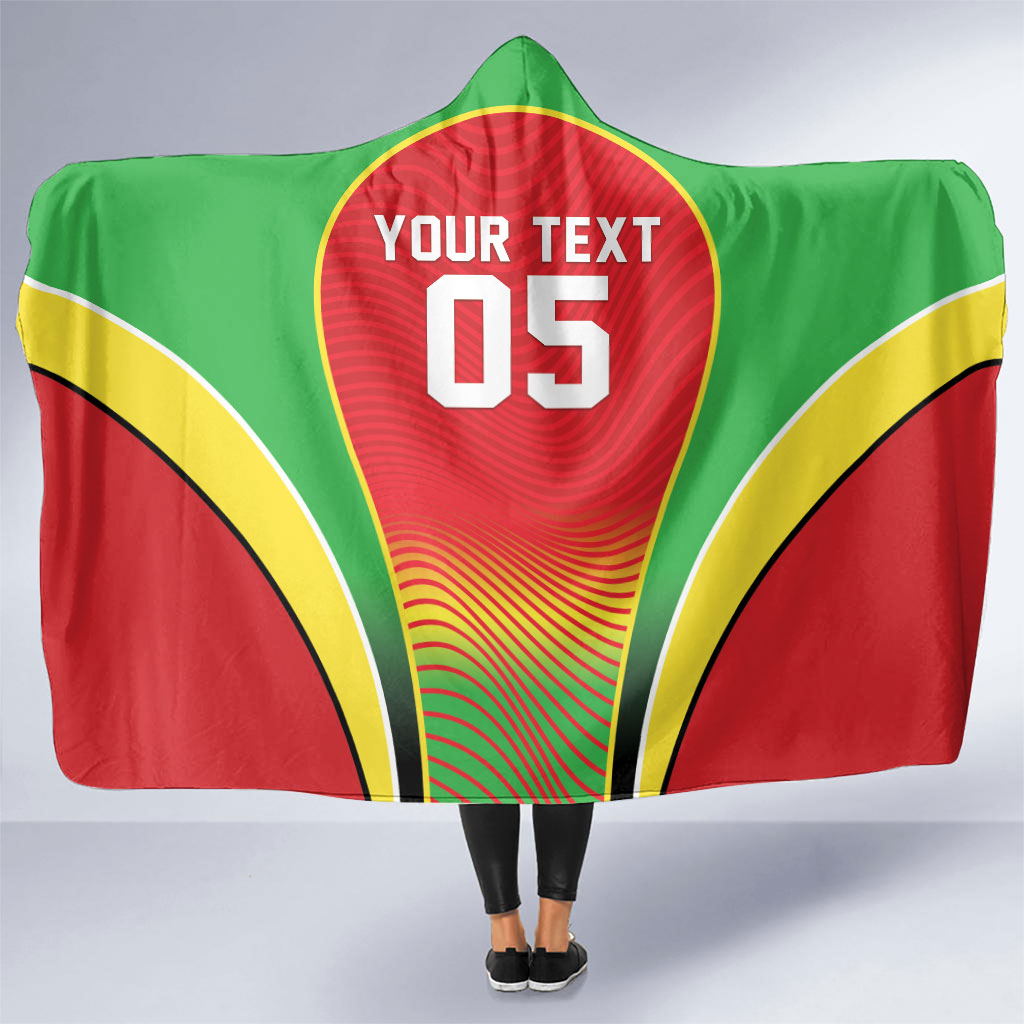 Custom Guyana 2026 Cricket Hooded Blanket Come On Warriors