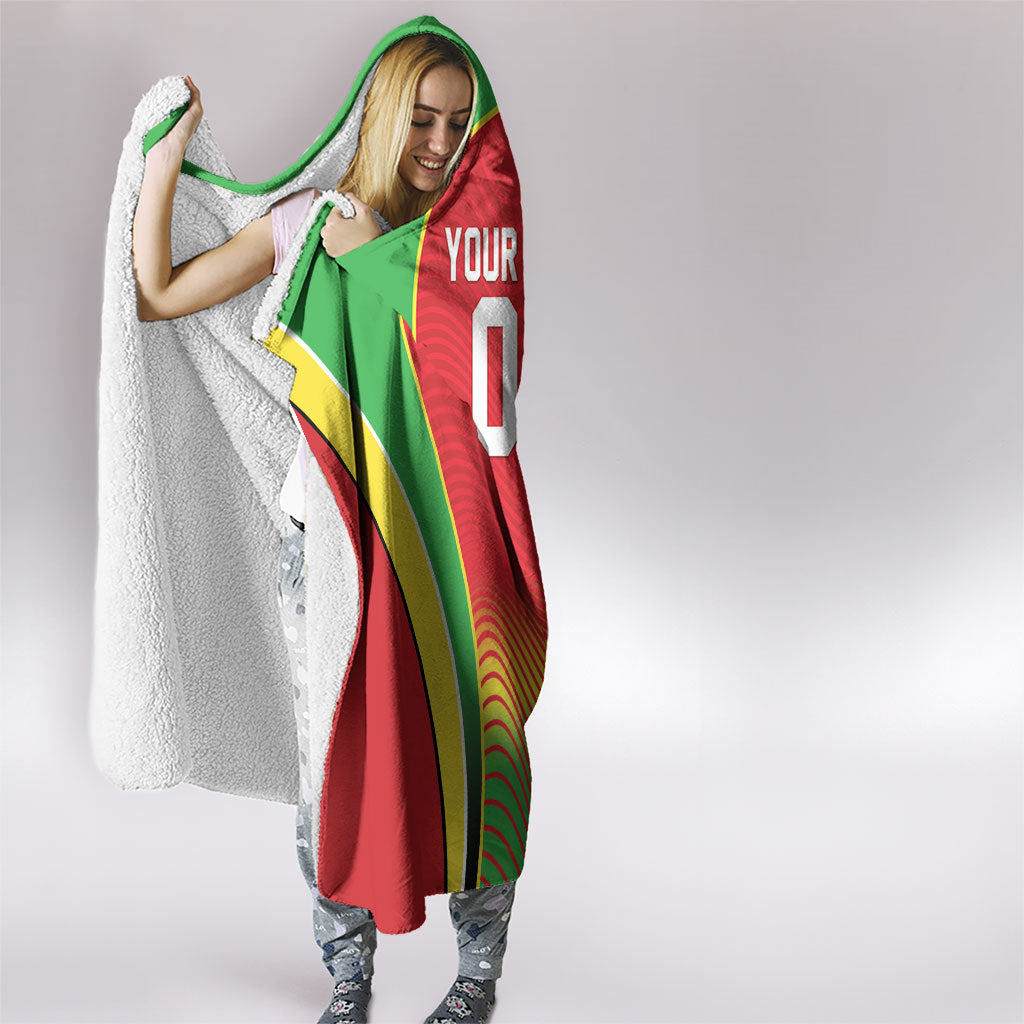 Custom Guyana 2026 Cricket Hooded Blanket Come On Warriors