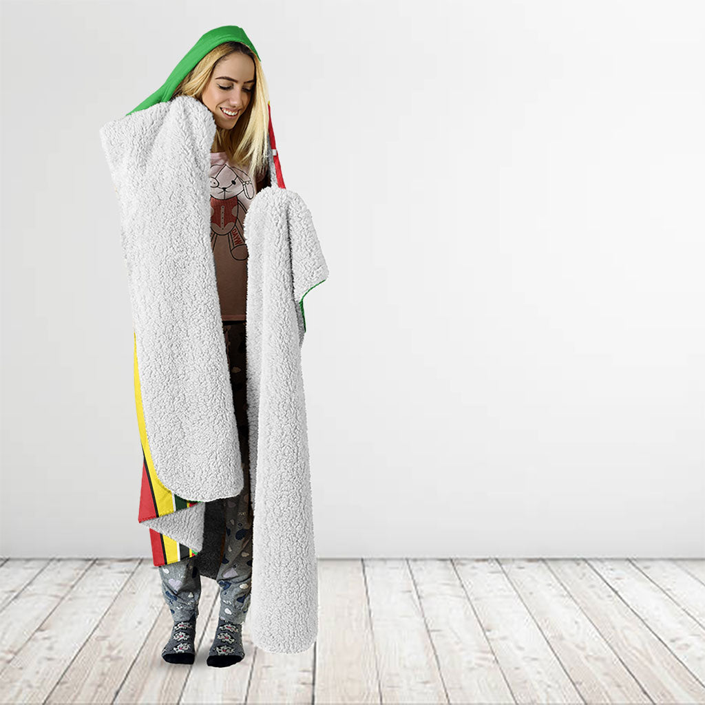 Custom Guyana 2026 Cricket Hooded Blanket Come On Warriors