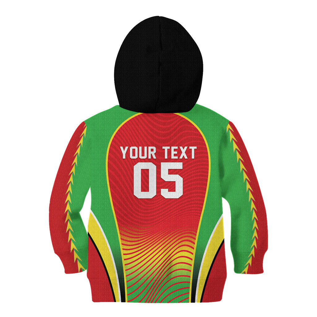 Custom Guyana 2026 Cricket Kid Hoodie Come On Warriors