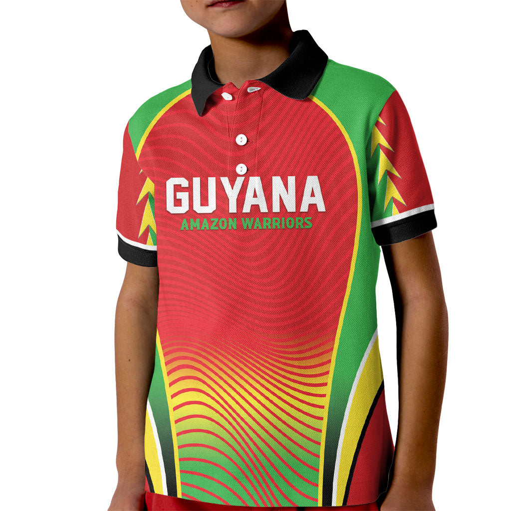 Custom Guyana 2026 Cricket Kid Polo Shirt Come On Warriors