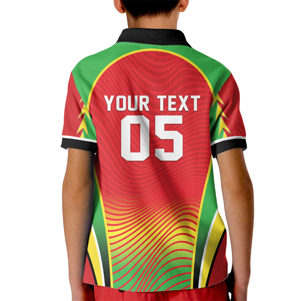 Custom Guyana 2026 Cricket Kid Polo Shirt Come On Warriors