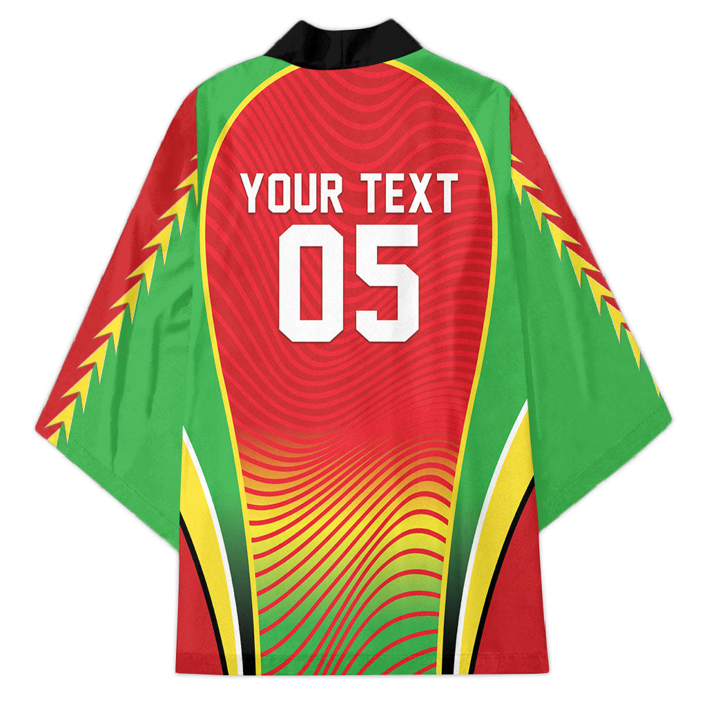 Custom Guyana 2026 Cricket Kimono Come On Warriors