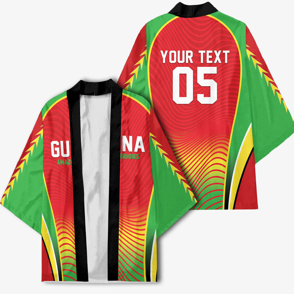 Custom Guyana 2026 Cricket Kimono Come On Warriors