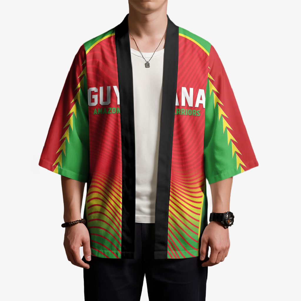 Custom Guyana 2026 Cricket Kimono Come On Warriors