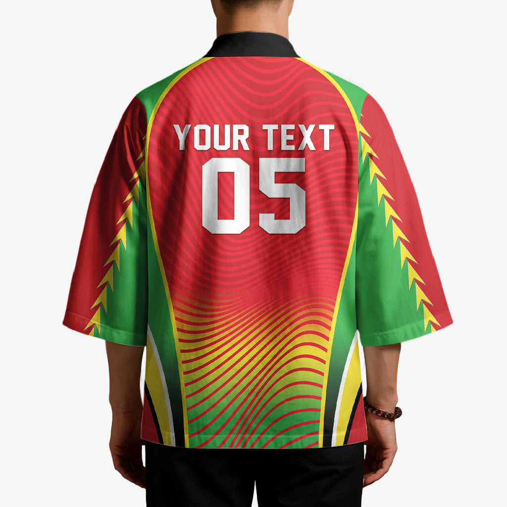 Custom Guyana 2026 Cricket Kimono Come On Warriors
