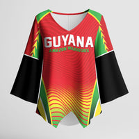 Custom Guyana 2026 Cricket Kimono Sleeve Blouse Come On Warriors