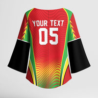 Custom Guyana 2026 Cricket Kimono Sleeve Blouse Come On Warriors