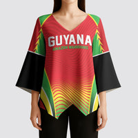 Custom Guyana 2026 Cricket Kimono Sleeve Blouse Come On Warriors