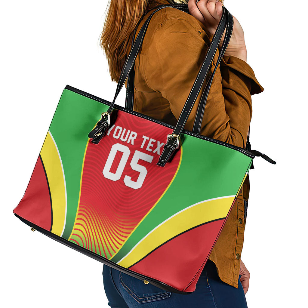 Custom Guyana 2026 Cricket Leather Tote Bag Come On Warriors