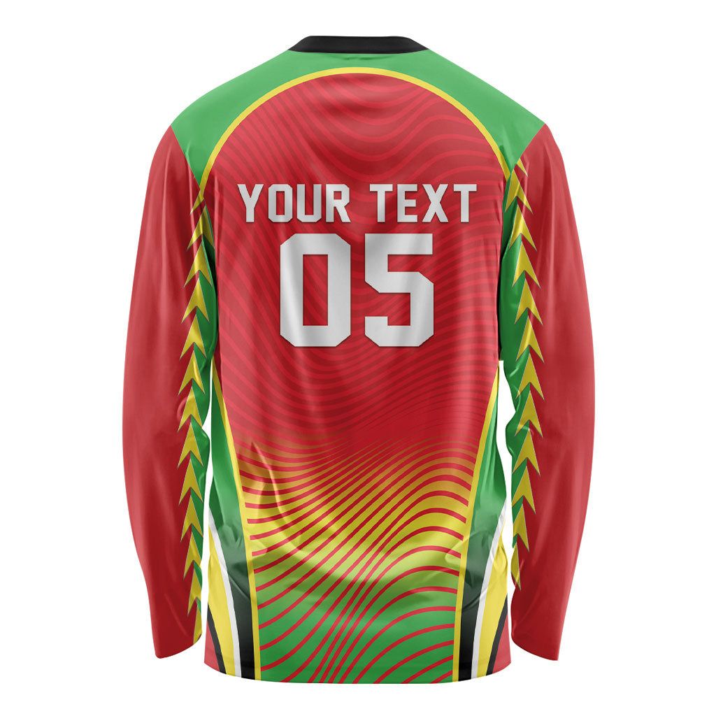 Custom Guyana 2026 Cricket Long Sleeve Shirt Come On Warriors