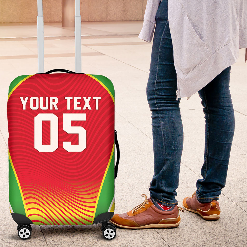 Custom Guyana 2026 Cricket Luggage Cover Come On Warriors