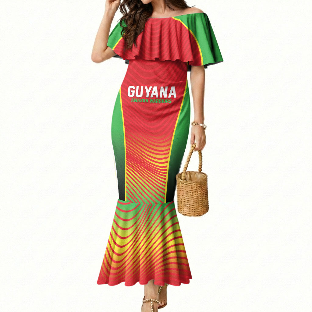 Custom Guyana 2026 Cricket Mermaid Dress Come On Warriors
