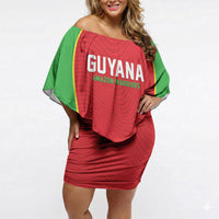 Custom Guyana 2026 Cricket Off Shoulder Short Dress Come On Warriors
