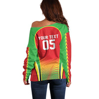 Custom Guyana 2026 Cricket Off Shoulder Sweater Come On Warriors