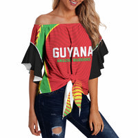Custom Guyana 2026 Cricket Off Shoulder Wrap Waist Top Come On Warriors