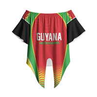 Custom Guyana 2026 Cricket Off Shoulder Wrap Waist Top Come On Warriors