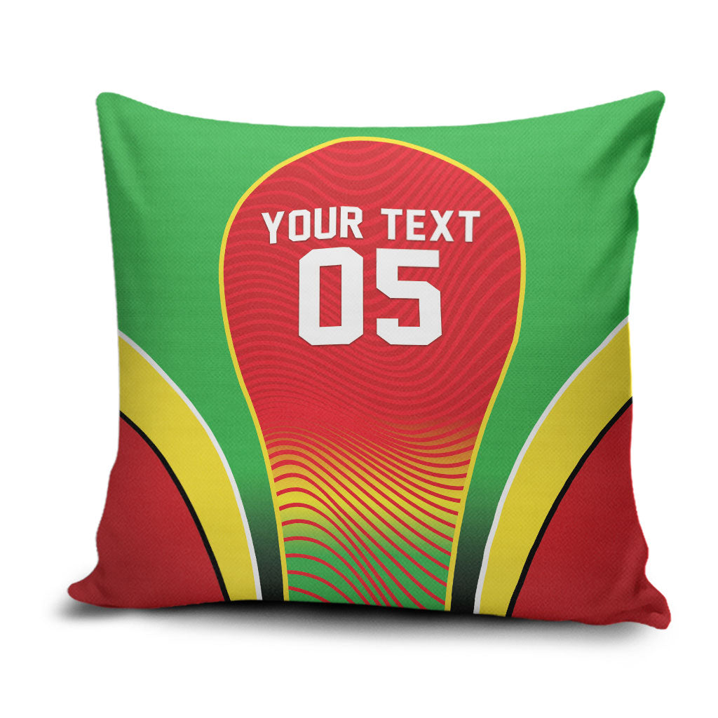 Custom Guyana 2026 Cricket Pillow Cover Come On Warriors