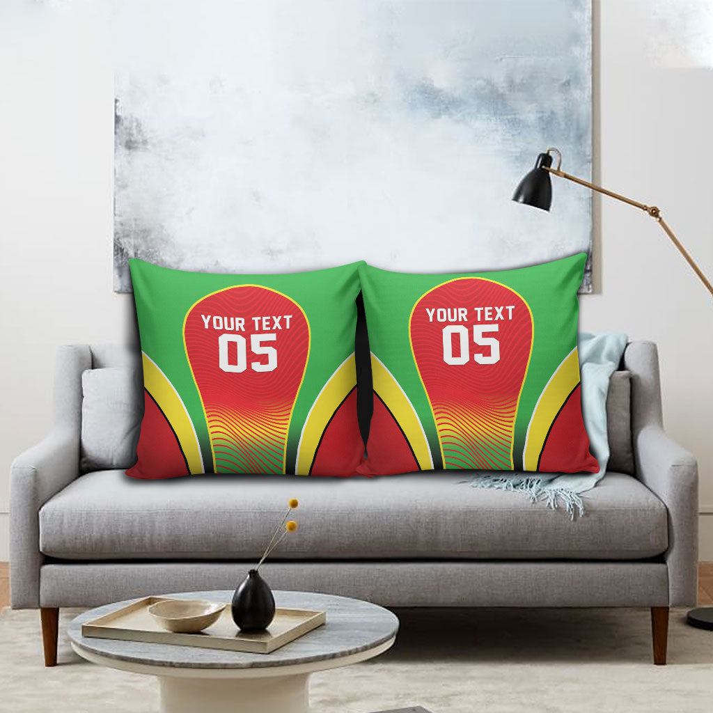 Custom Guyana 2026 Cricket Pillow Cover Come On Warriors