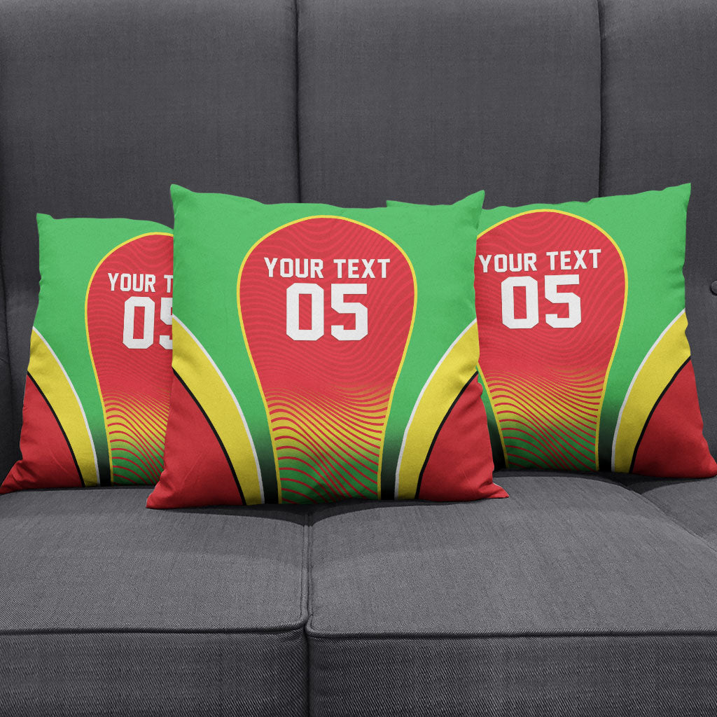 Custom Guyana 2026 Cricket Pillow Cover Come On Warriors