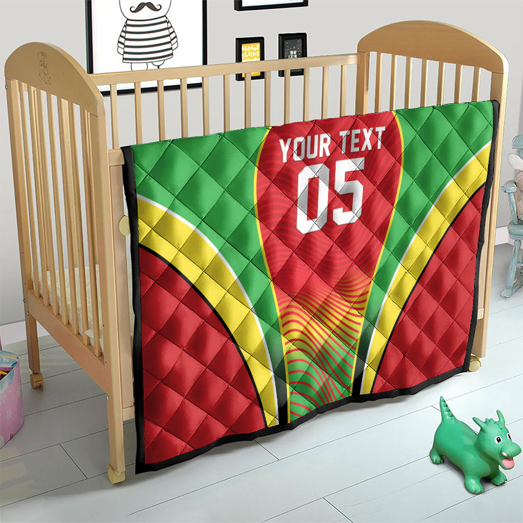 Custom Guyana 2026 Cricket Quilt Come On Warriors