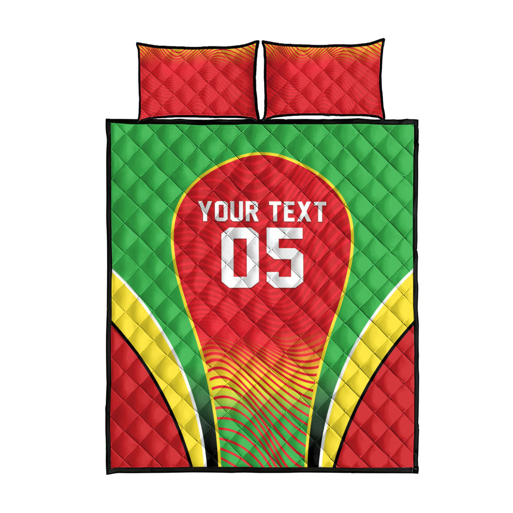 Custom Guyana 2026 Cricket Quilt Bed Set Come On Warriors