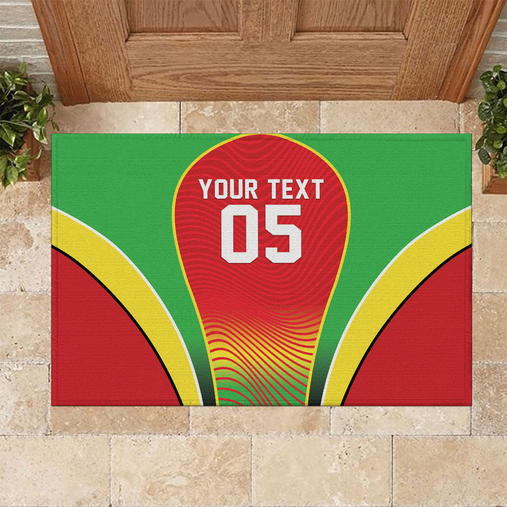 Custom Guyana 2026 Cricket Rubber Doormat Come On Warriors