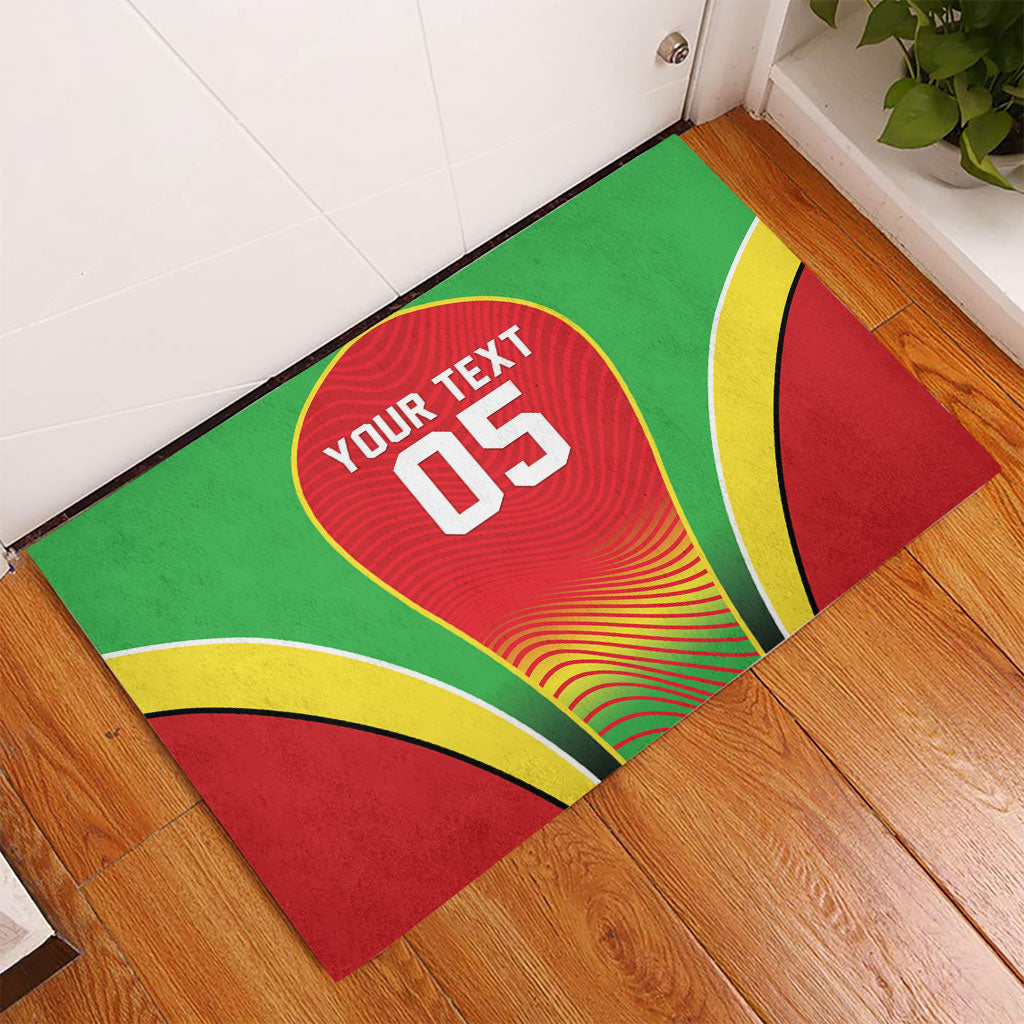 Custom Guyana 2026 Cricket Rubber Doormat Come On Warriors