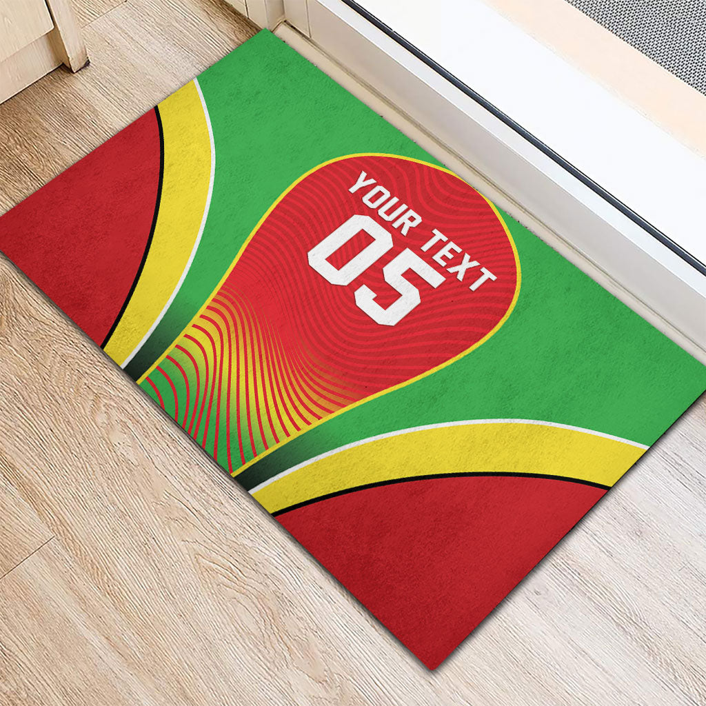 Custom Guyana 2026 Cricket Rubber Doormat Come On Warriors