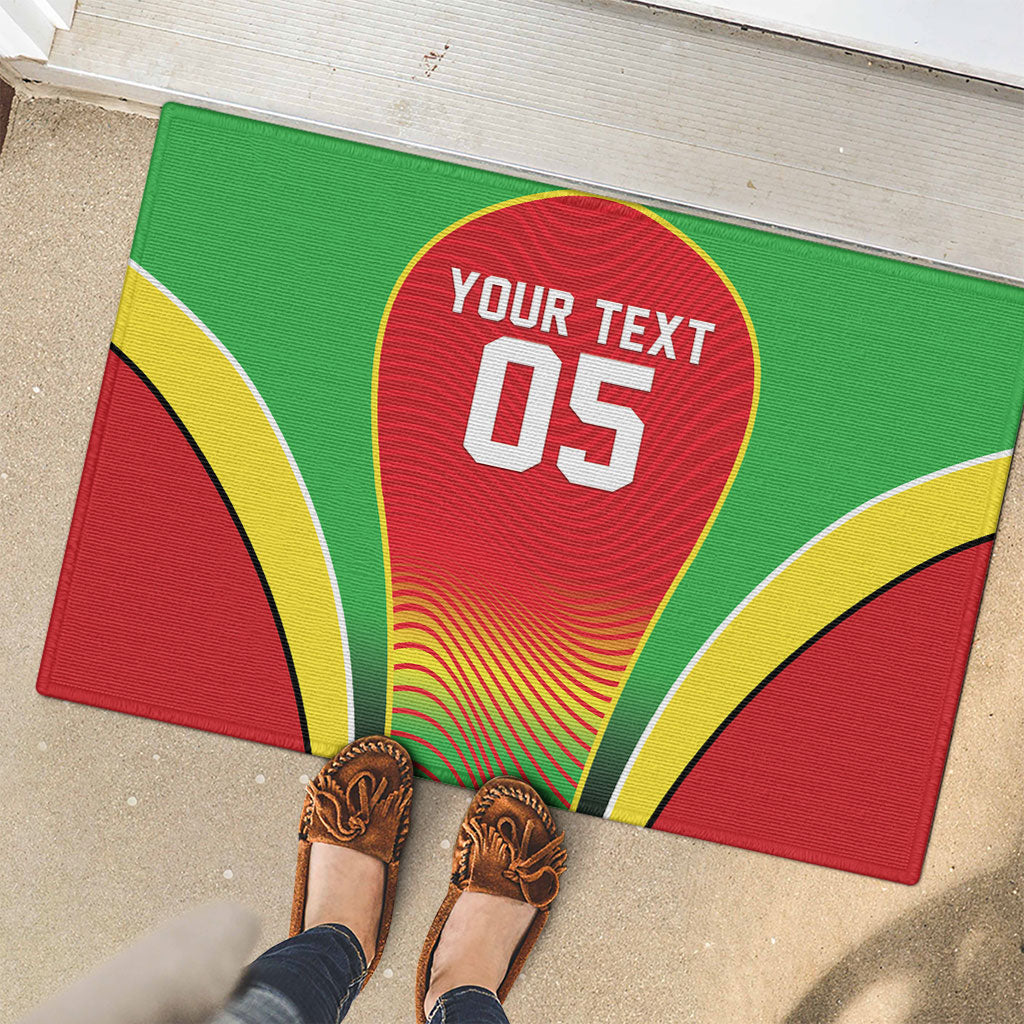 Custom Guyana 2026 Cricket Rubber Doormat Come On Warriors