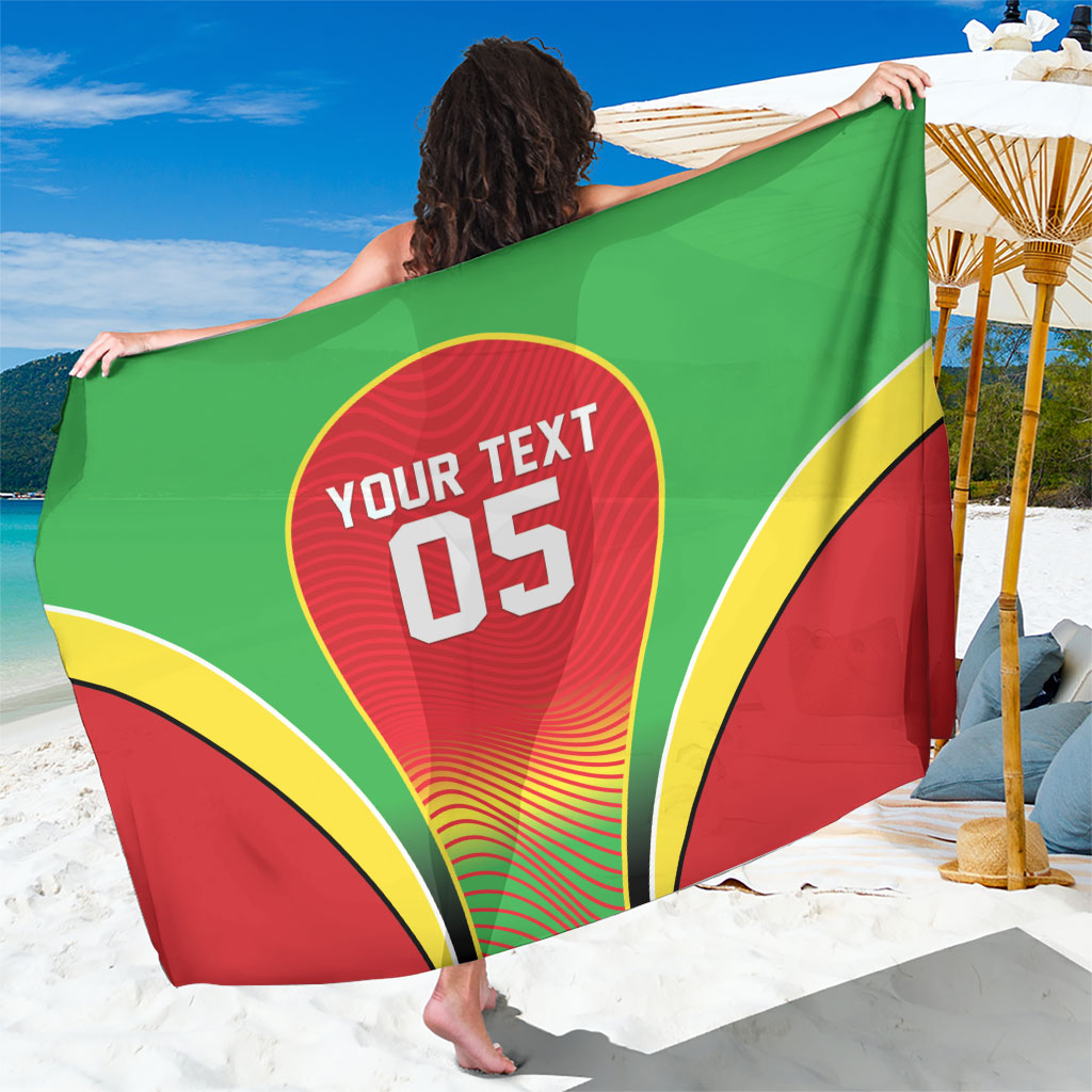 Custom Guyana 2026 Cricket Sarong Come On Warriors