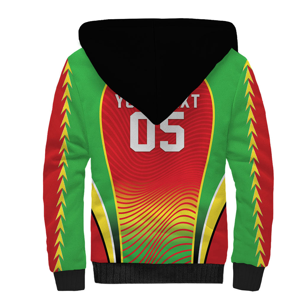 Custom Guyana 2026 Cricket Sherpa Hoodie Come On Warriors