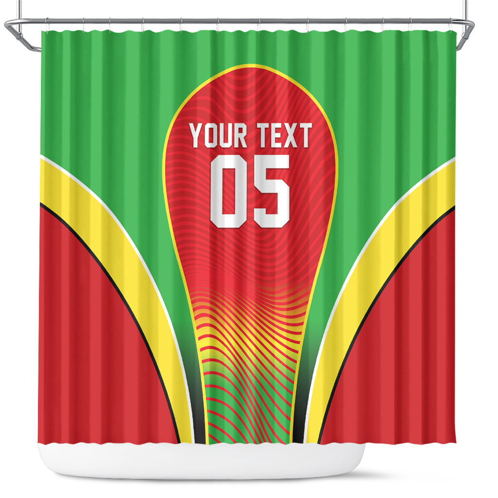 Custom Guyana 2026 Cricket Shower Curtain Come On Warriors