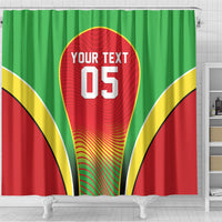 Custom Guyana 2026 Cricket Shower Curtain Come On Warriors
