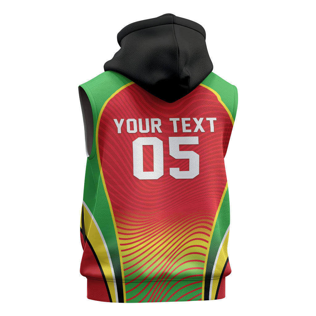Custom Guyana 2026 Cricket Sleeveless Hoodie Come On Warriors