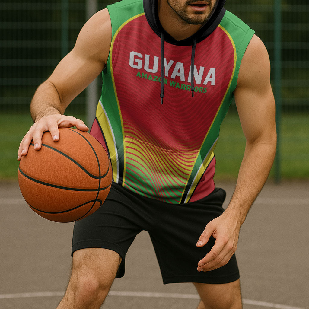 Custom Guyana 2026 Cricket Sleeveless Hoodie Come On Warriors