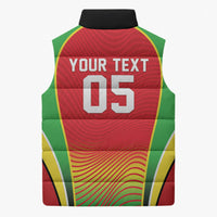 Custom Guyana 2026 Cricket Sleeveless Puffer Jacket Come On Warriors