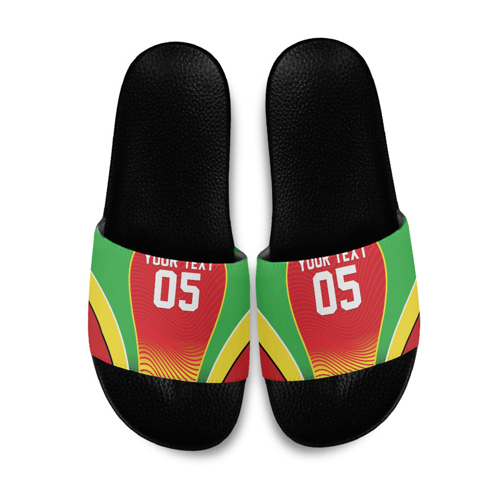 Custom Guyana 2026 Cricket Slide Sandals Come On Warriors