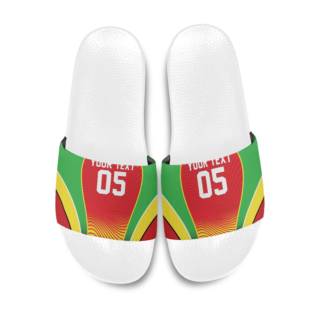 Custom Guyana 2026 Cricket Slide Sandals Come On Warriors
