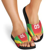 Custom Guyana 2026 Cricket Slide Sandals Come On Warriors