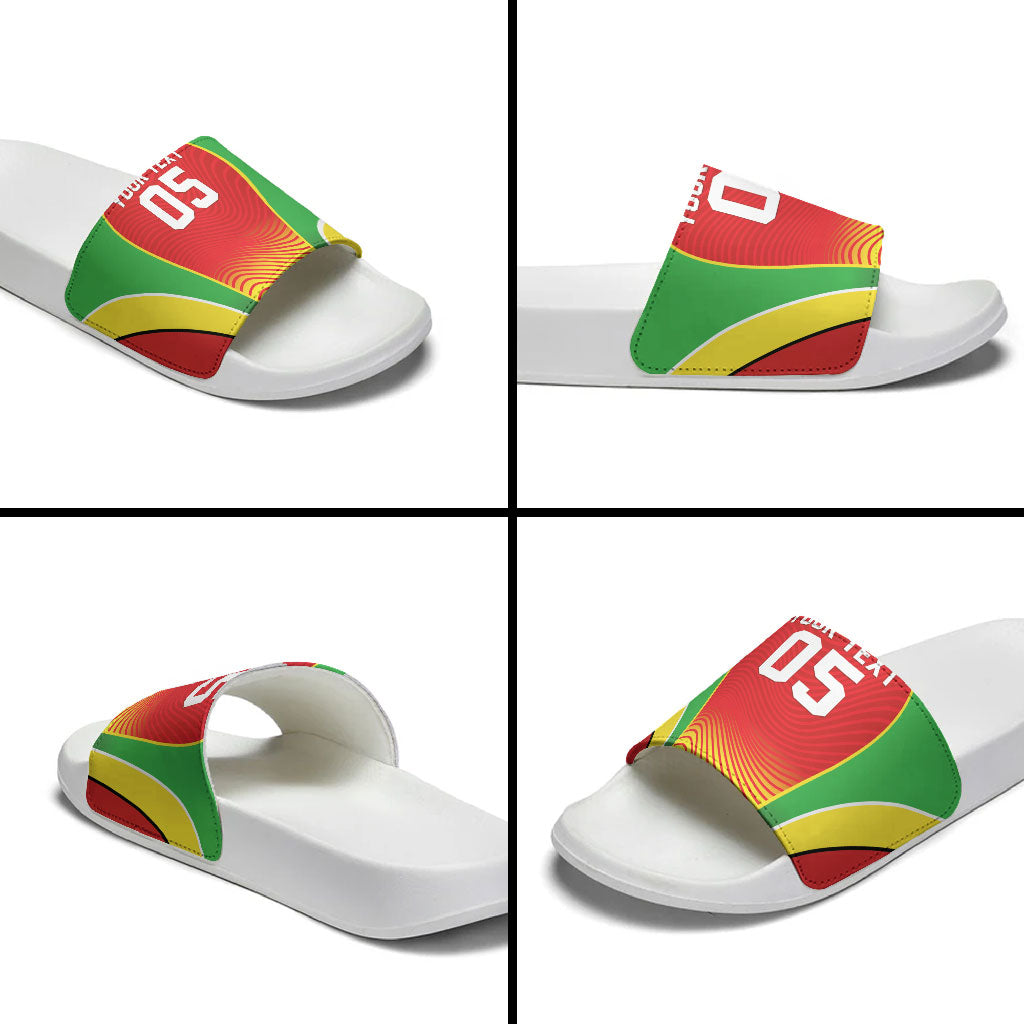 Custom Guyana 2026 Cricket Slide Sandals Come On Warriors