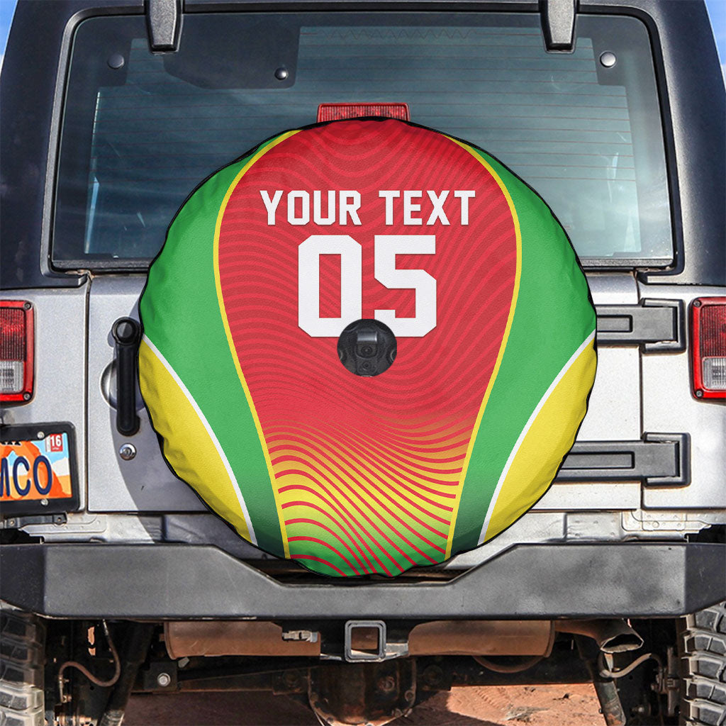 Custom Guyana 2026 Cricket Spare Tire Cover Come On Warriors