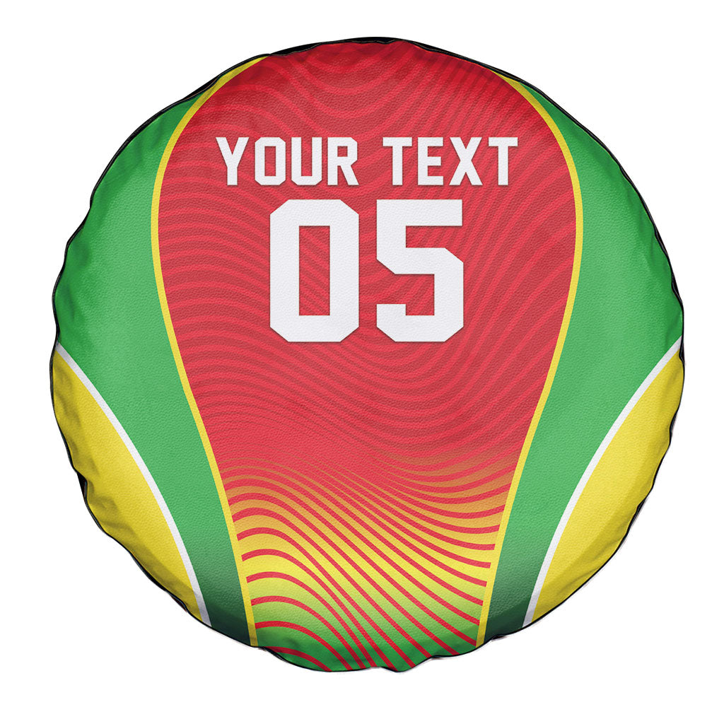 Custom Guyana 2026 Cricket Spare Tire Cover Come On Warriors